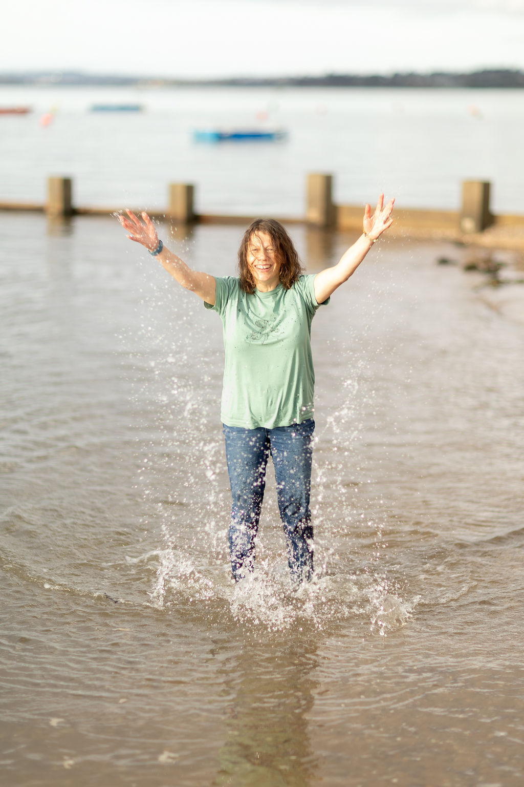 me splashing water